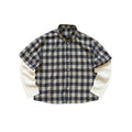 Fyredwrld Plaid shirt faux-layered blue