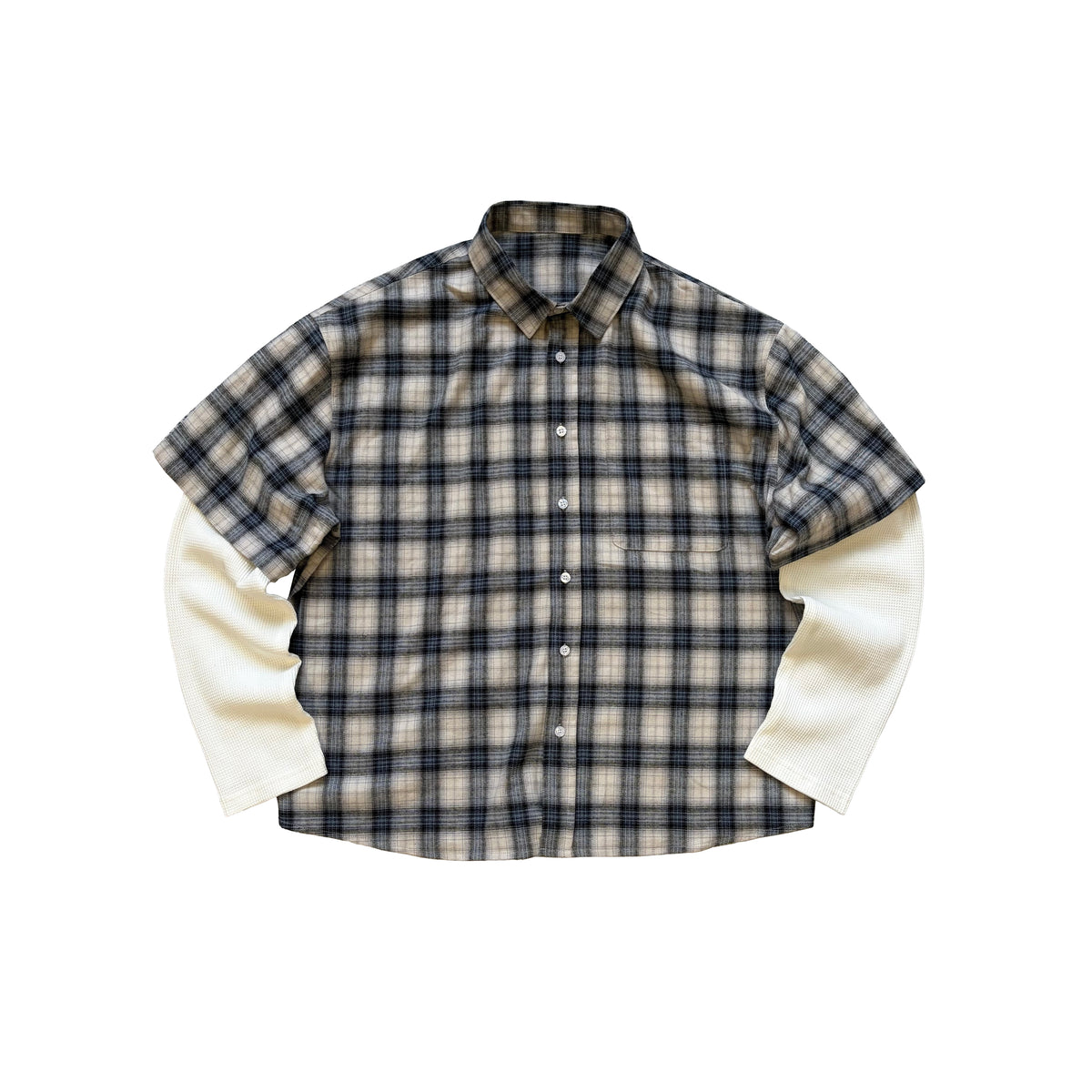Fyredwrld Plaid shirt faux-layered