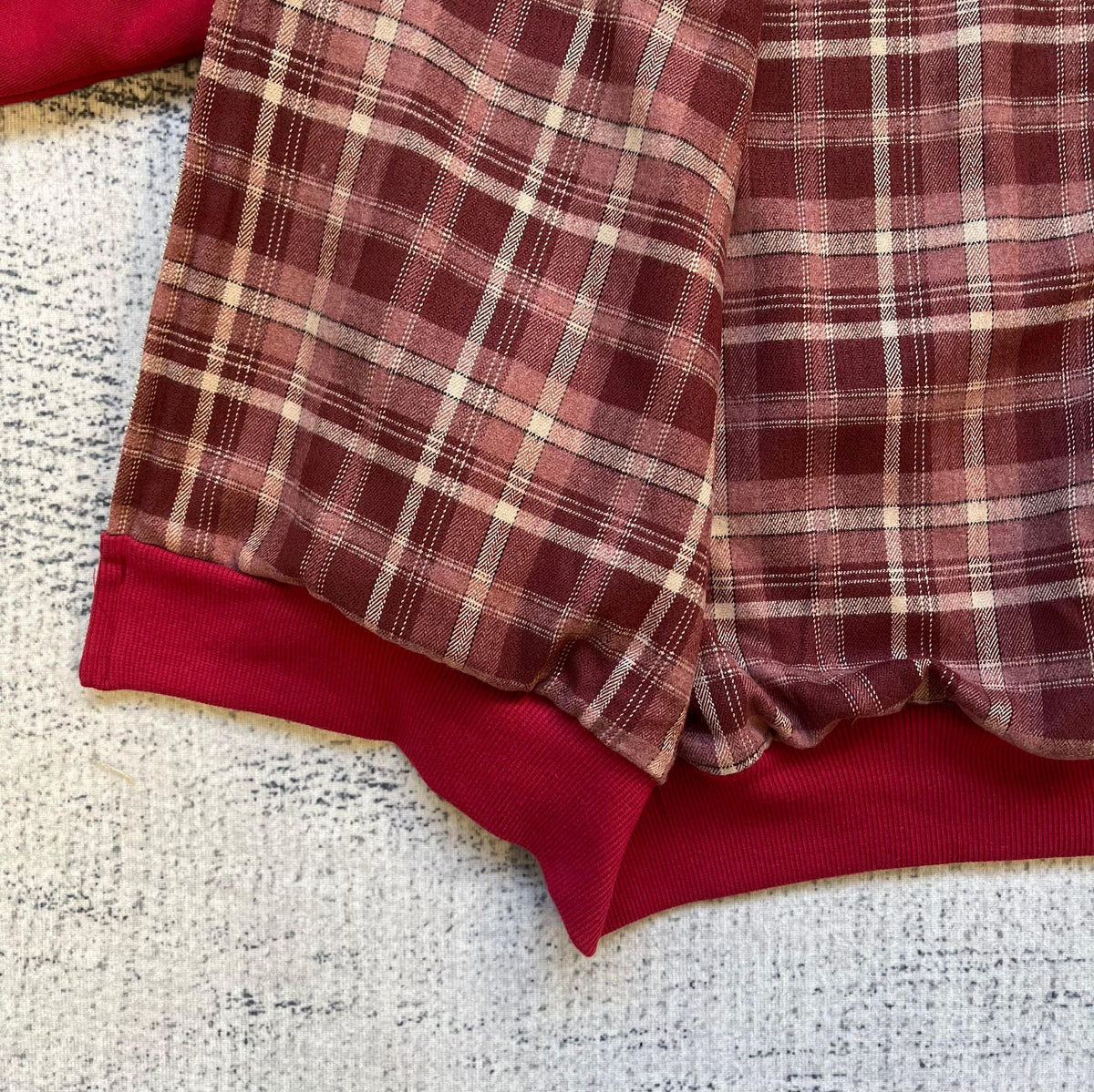 Fyredwrld Double-Sided Plaid Sweatshirt Reddish-brown（Pre-sale）