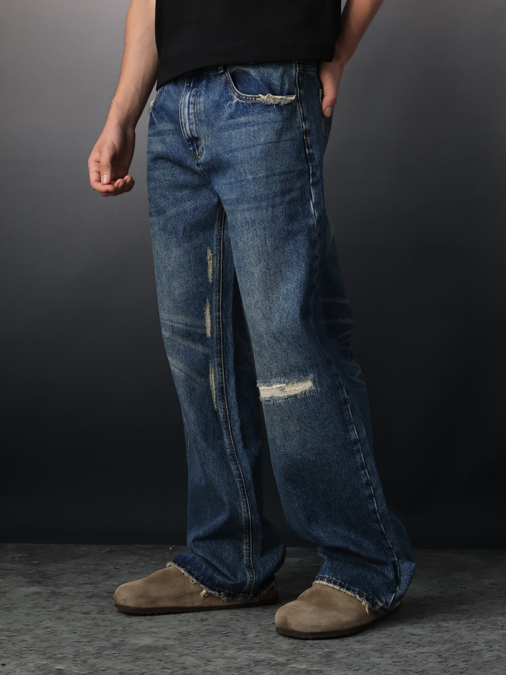 Fyredwrld Vintage Distressed Jeans