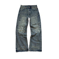 Fyredwrld Distressed denim with paint splatters