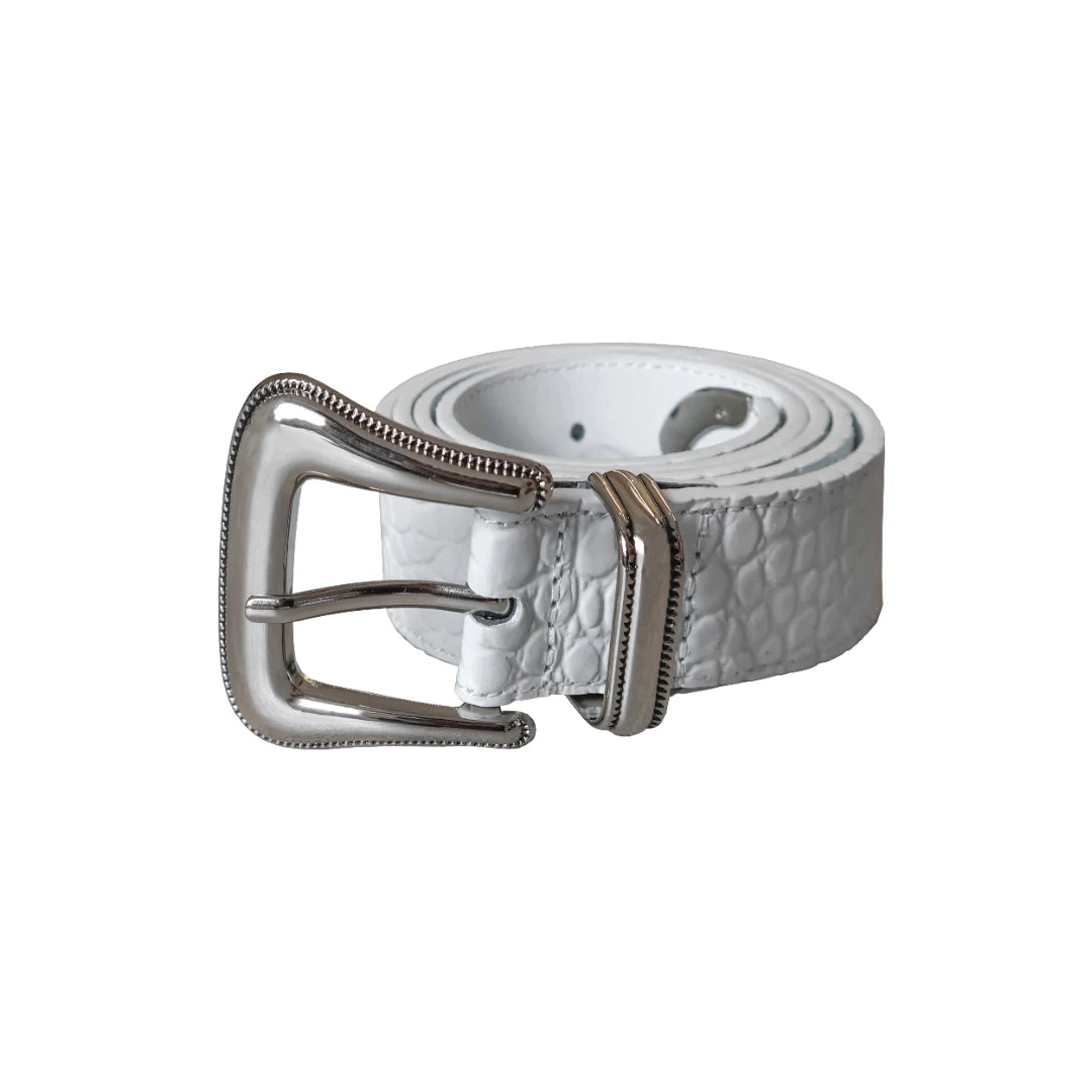 Fyredwrld White Crocodile Belt