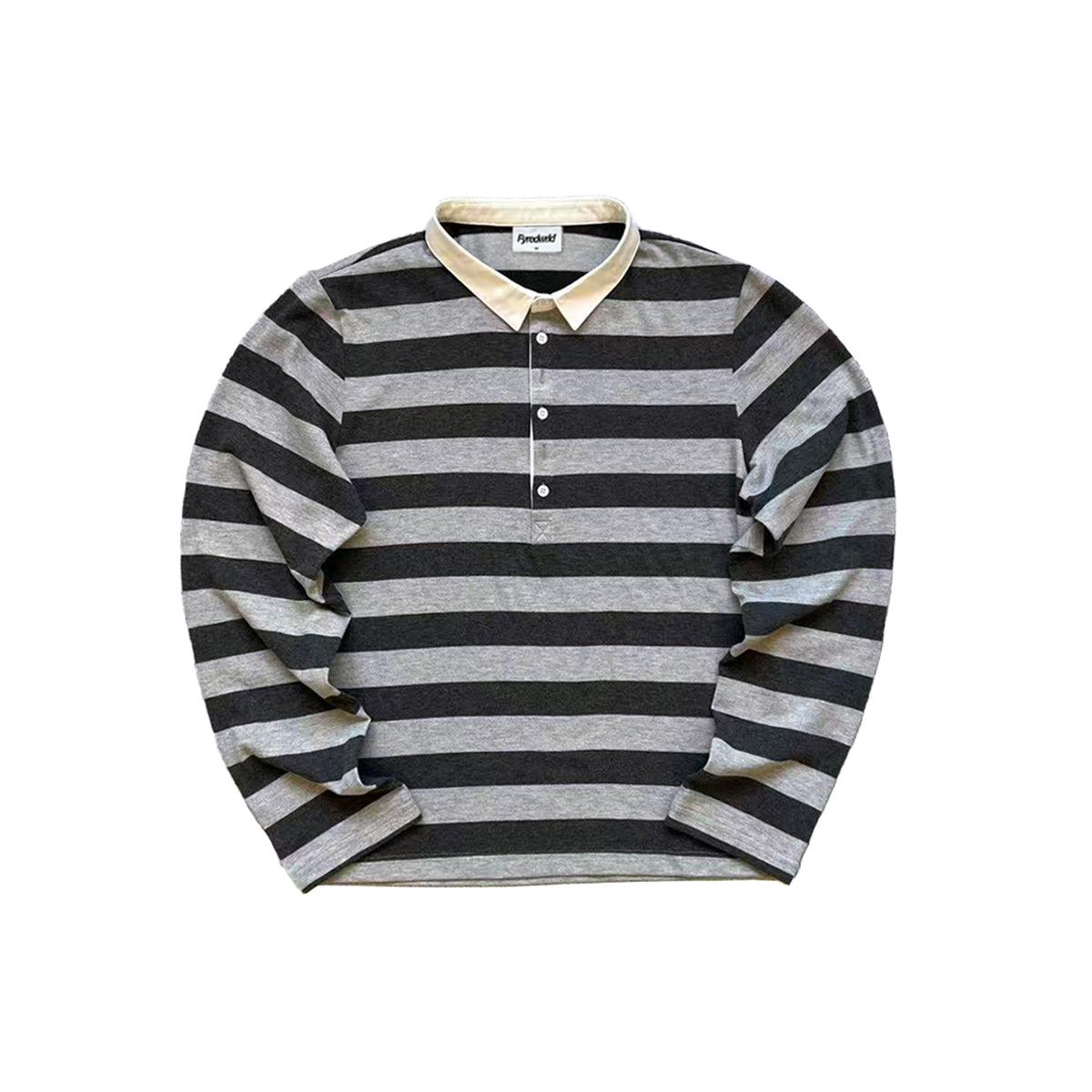 Fyredwrld Long-sleeved striped shirt with a stiff collar
