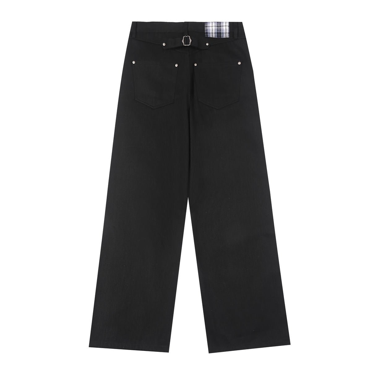 Fyredwrld Plaid fabric selvedge jeans black（Pre-sale）
