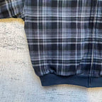 Fyredwrld Double-Sided Plaid Sweatshirt Navy blue（Pre-sale）
