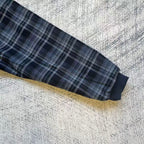 Fyredwrld Double-Sided Plaid Sweatshirt Navy blue（Pre-sale）