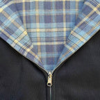 Fyredwrld Double-Sided Plaid Sweatshirt Black-blue（Pre-sale）