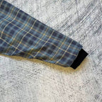 Fyredwrld Double-Sided Plaid Sweatshirt Black-blue（Pre-sale）