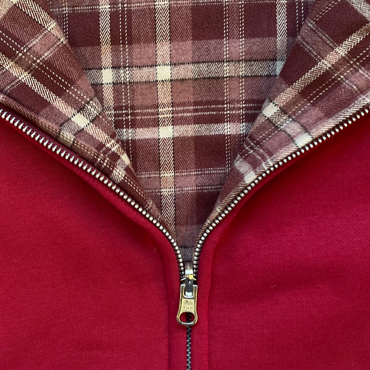 Fyredwrld Double-Sided Plaid Sweatshirt Reddish-brown（Pre-sale）