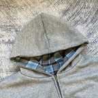 Fyredwrld Double-Sided Plaid Sweatshirt Greyish-yellow（Pre-sale）