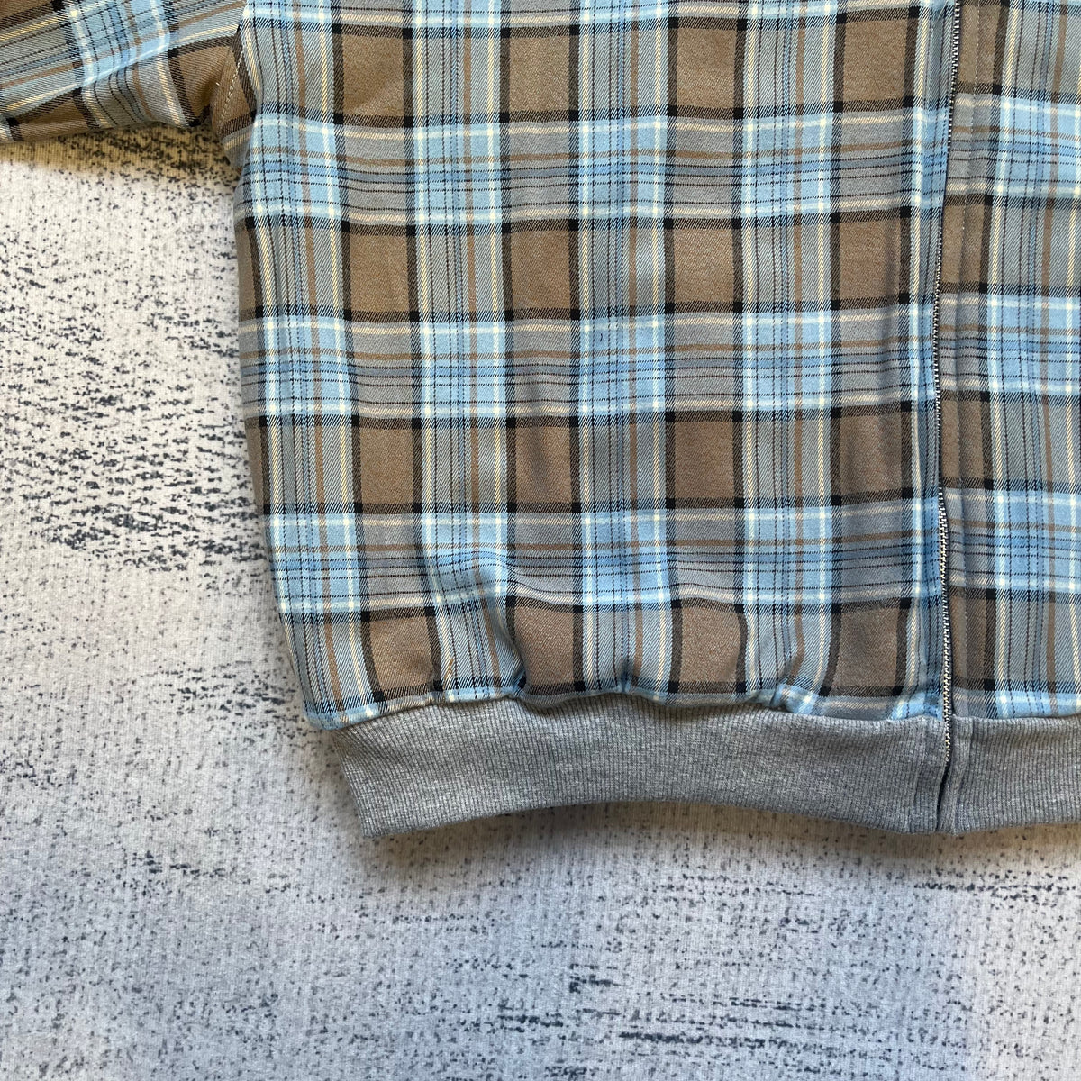 Fyredwrld Double-Sided Plaid Sweatshirt Greyish-yellow（Pre-sale）