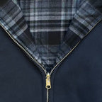 Fyredwrld Double-Sided Plaid Sweatshirt Navy blue（Pre-sale）