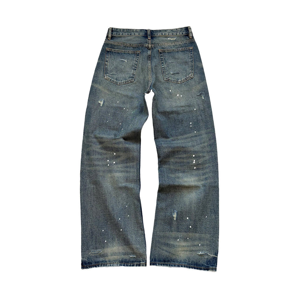 Fyredwrld Distressed denim with paint splatters