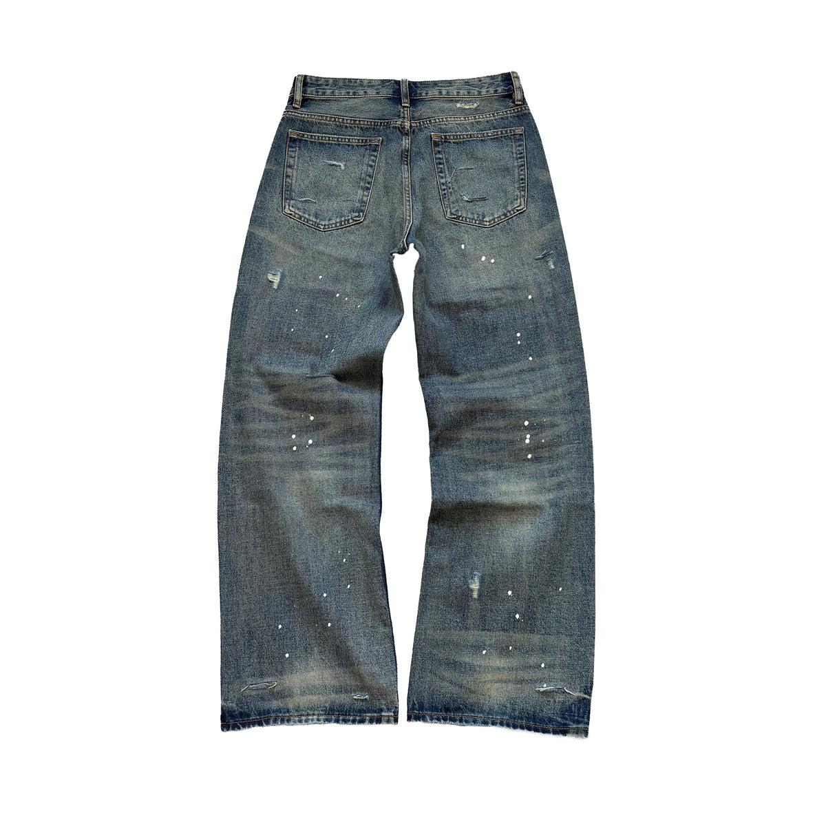 Fyredwrld Distressed denim with paint splatters