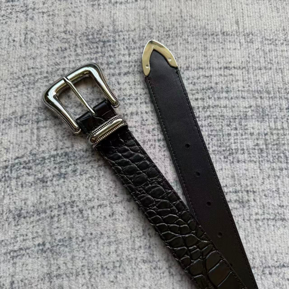 Fyredwrld black Crocodile Belt