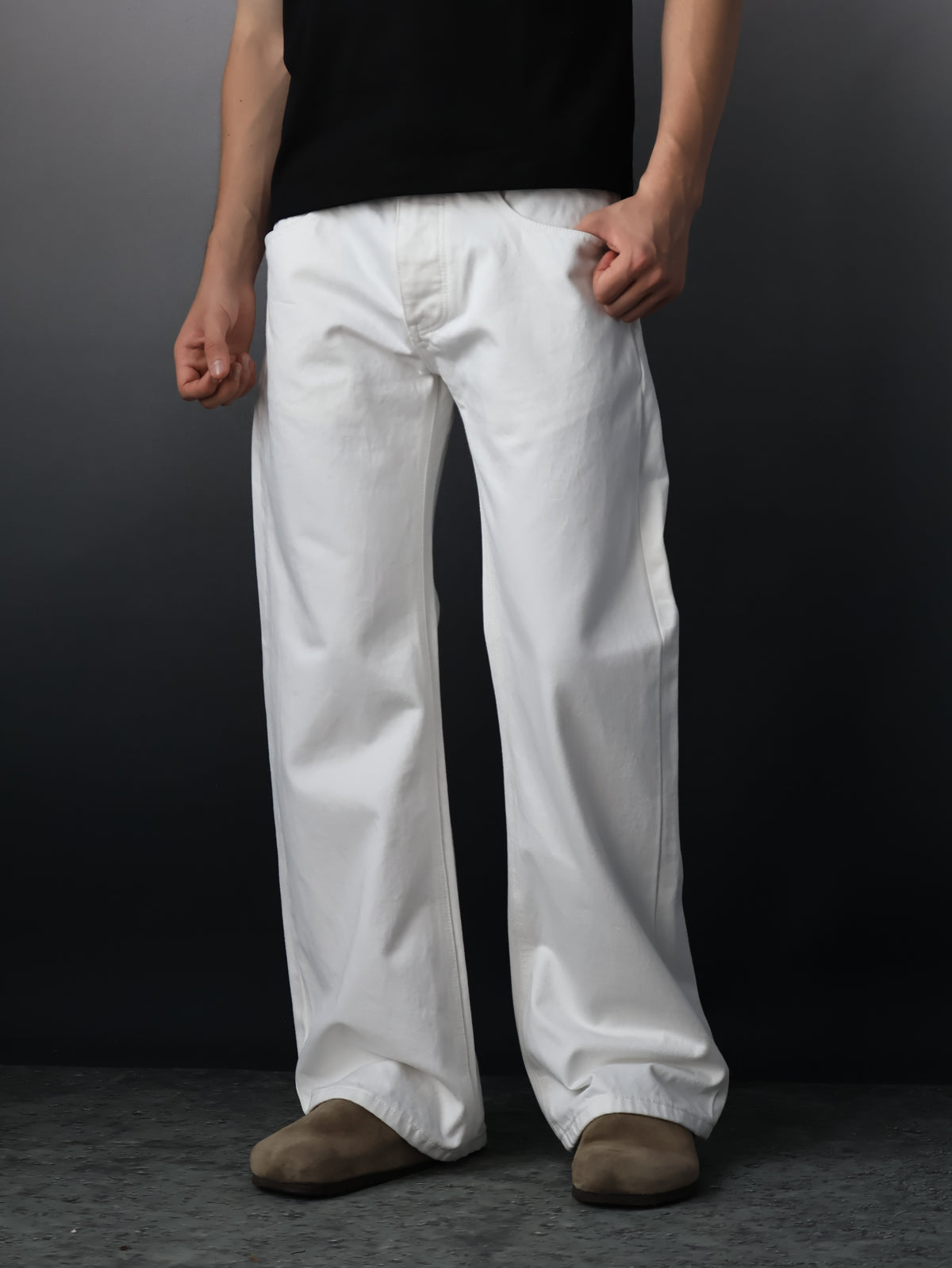 Fyredwrld white Slight bootcut denim