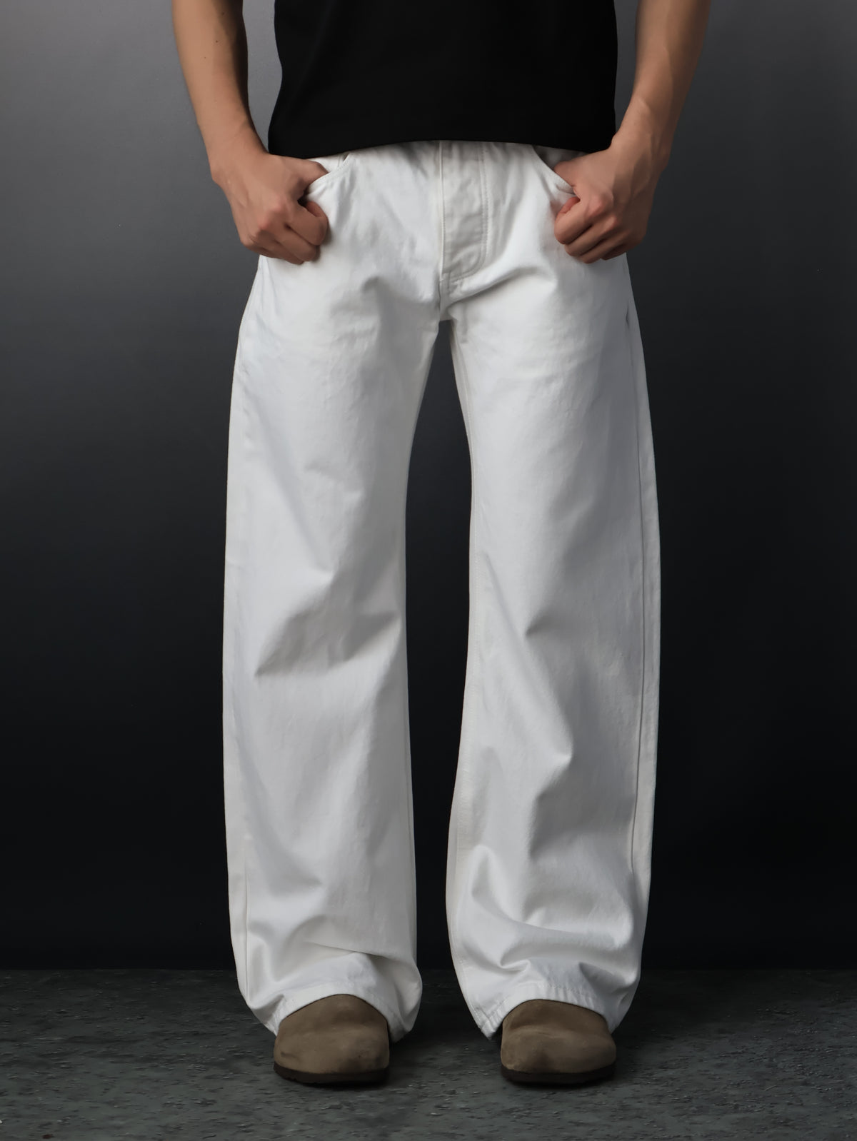 Fyredwrld white Slight bootcut denim