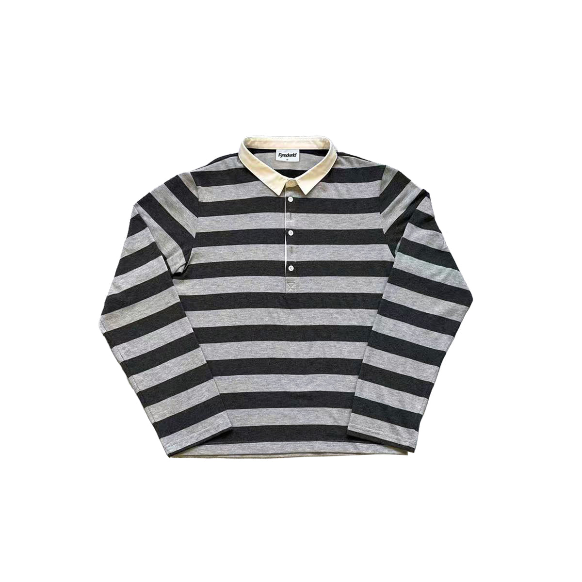 Fyredwrld Long-sleeved striped shirt with a stiff collar
