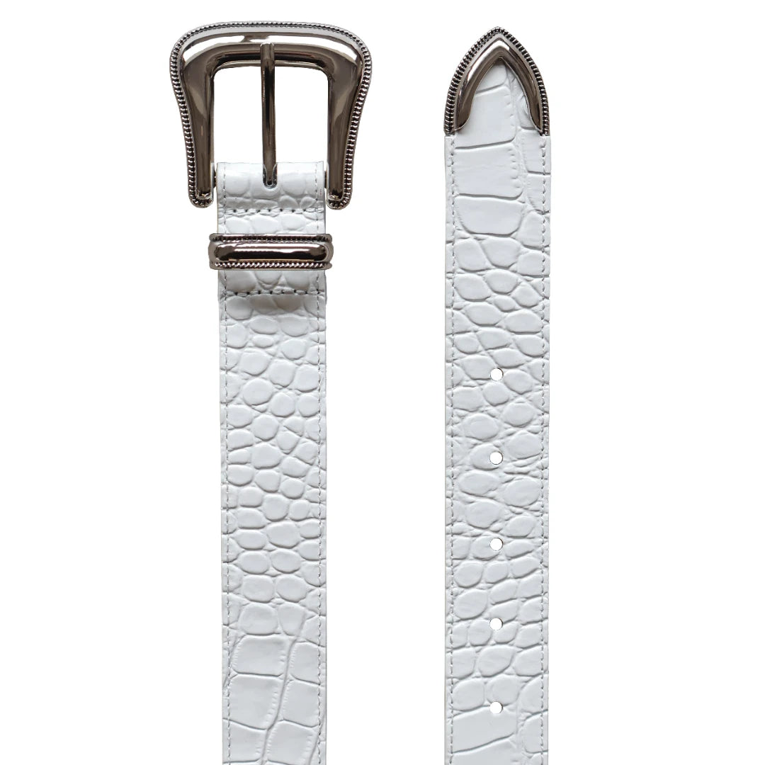 Fyredwrld White Crocodile Belt
