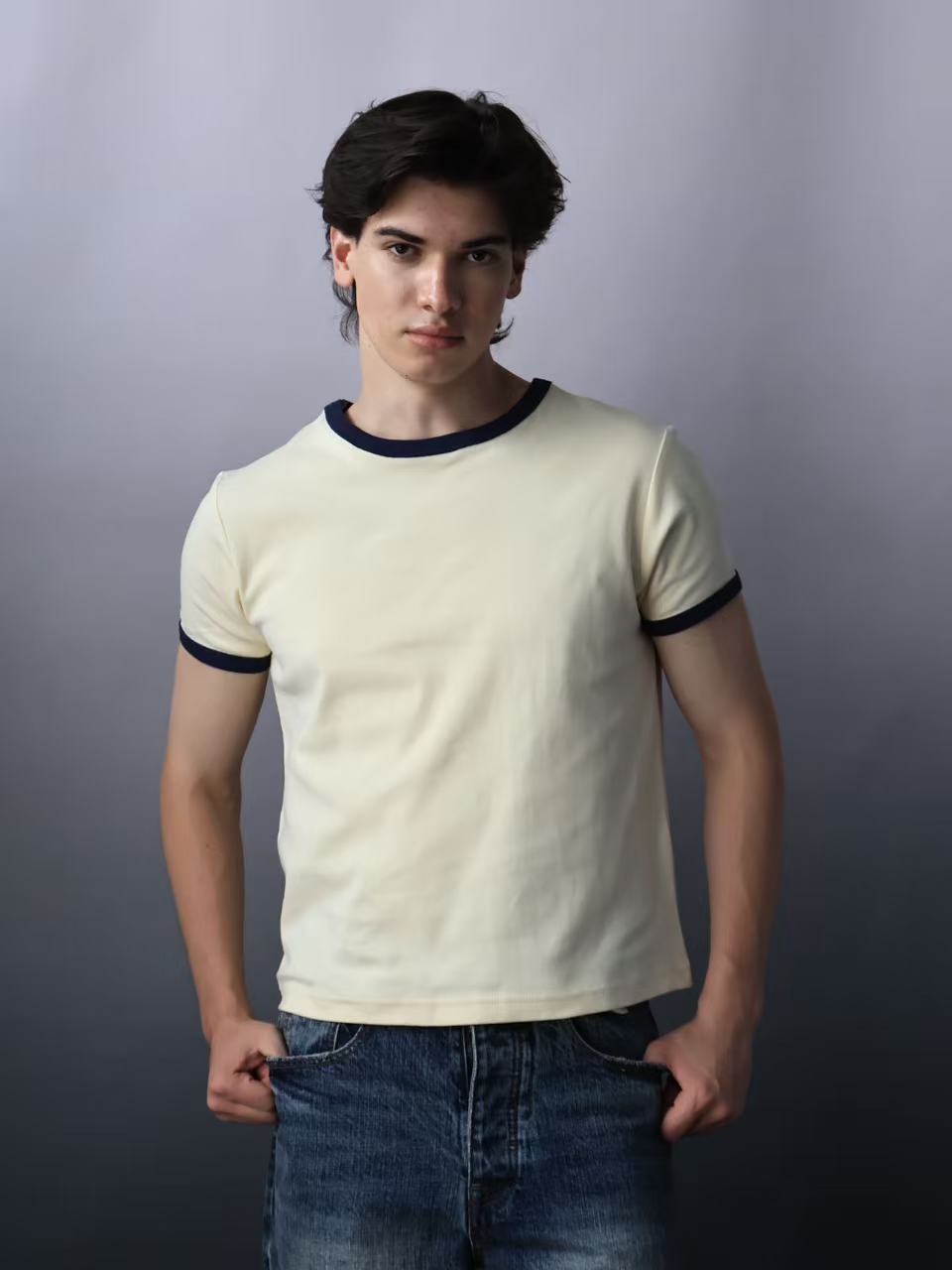 Fyredwrld ringer tees yellow/navy