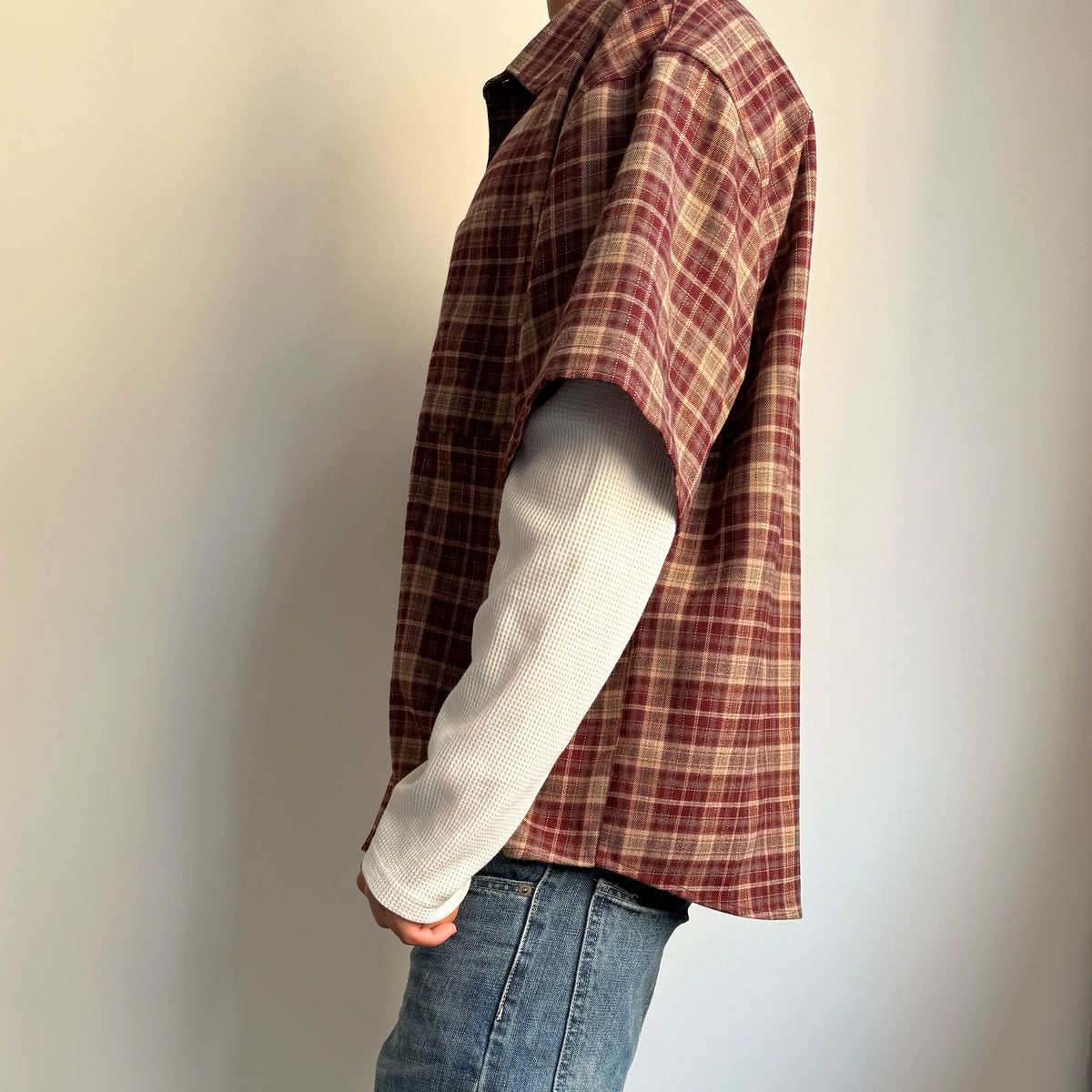 Fyredwrld Plaid shirt faux-layered