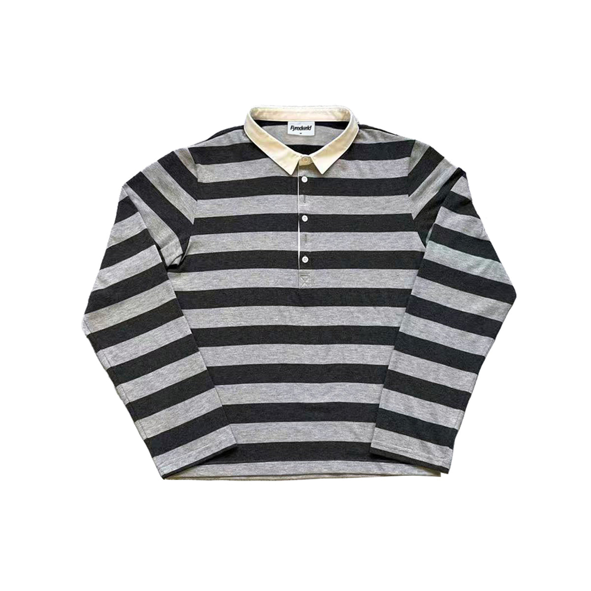 Fyredwrld Long-sleeved striped shirt with a stiff collar