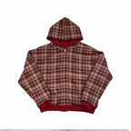 Fyredwrld Double-Sided Plaid Sweatshirt Reddish-brown（Pre-sale）