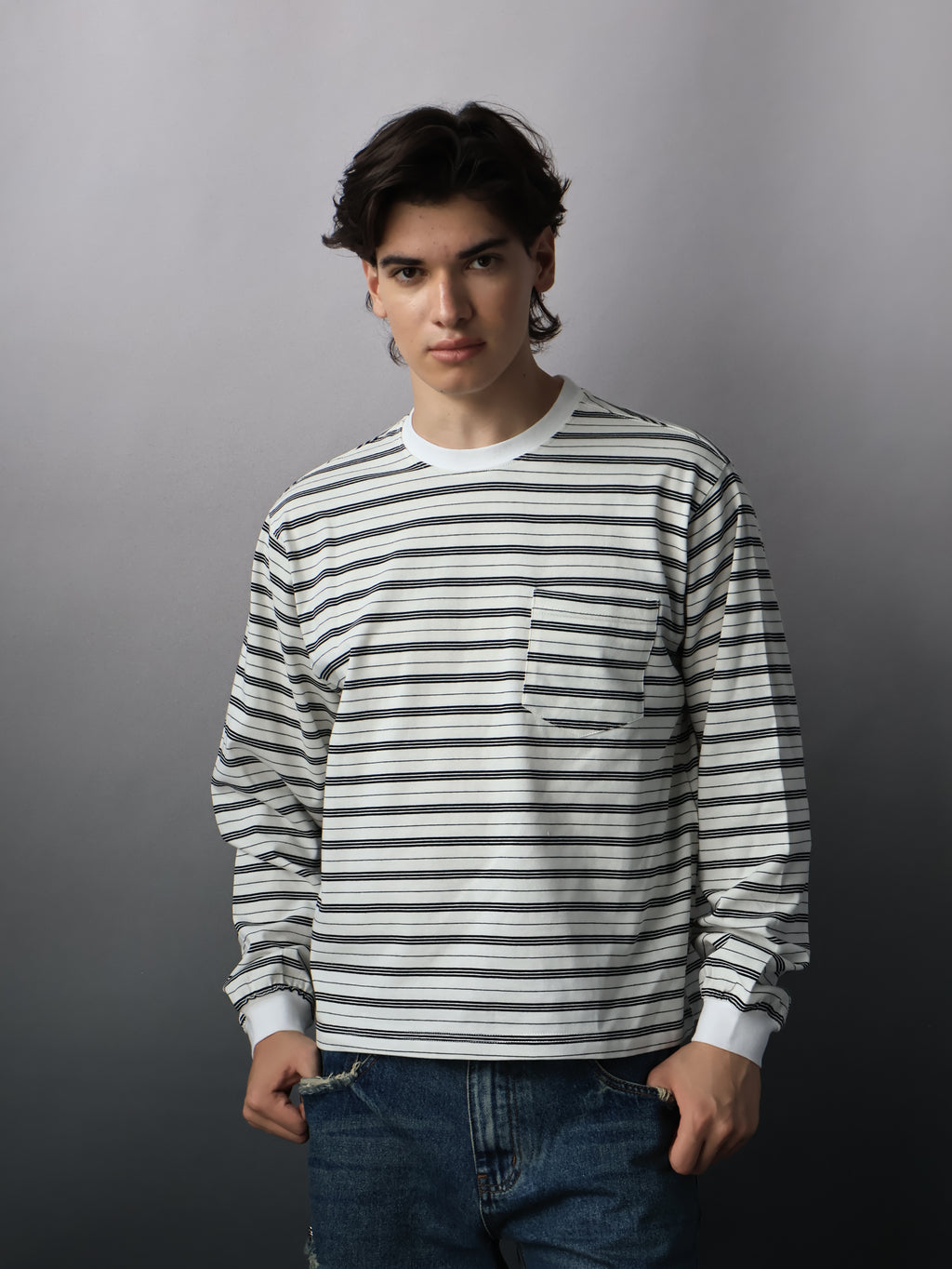 Fyredwrld Striped Long Sleeve White