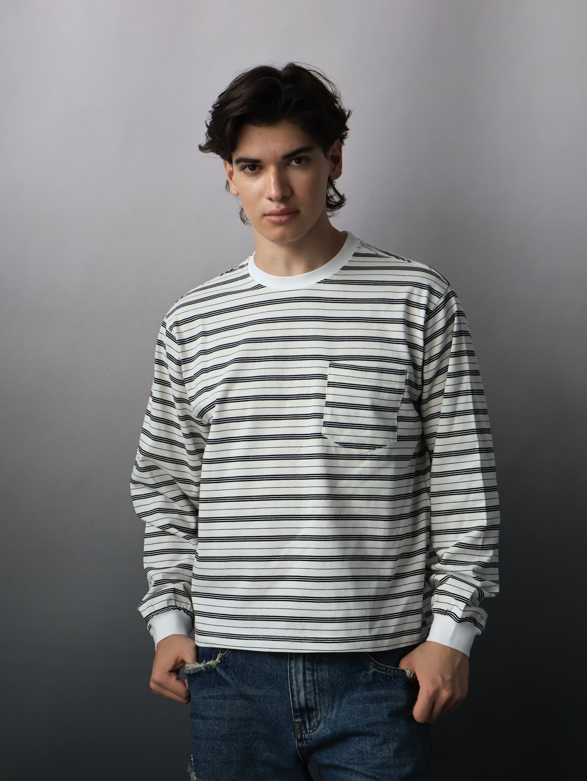 Fyredwrld Striped Long Sleeve White