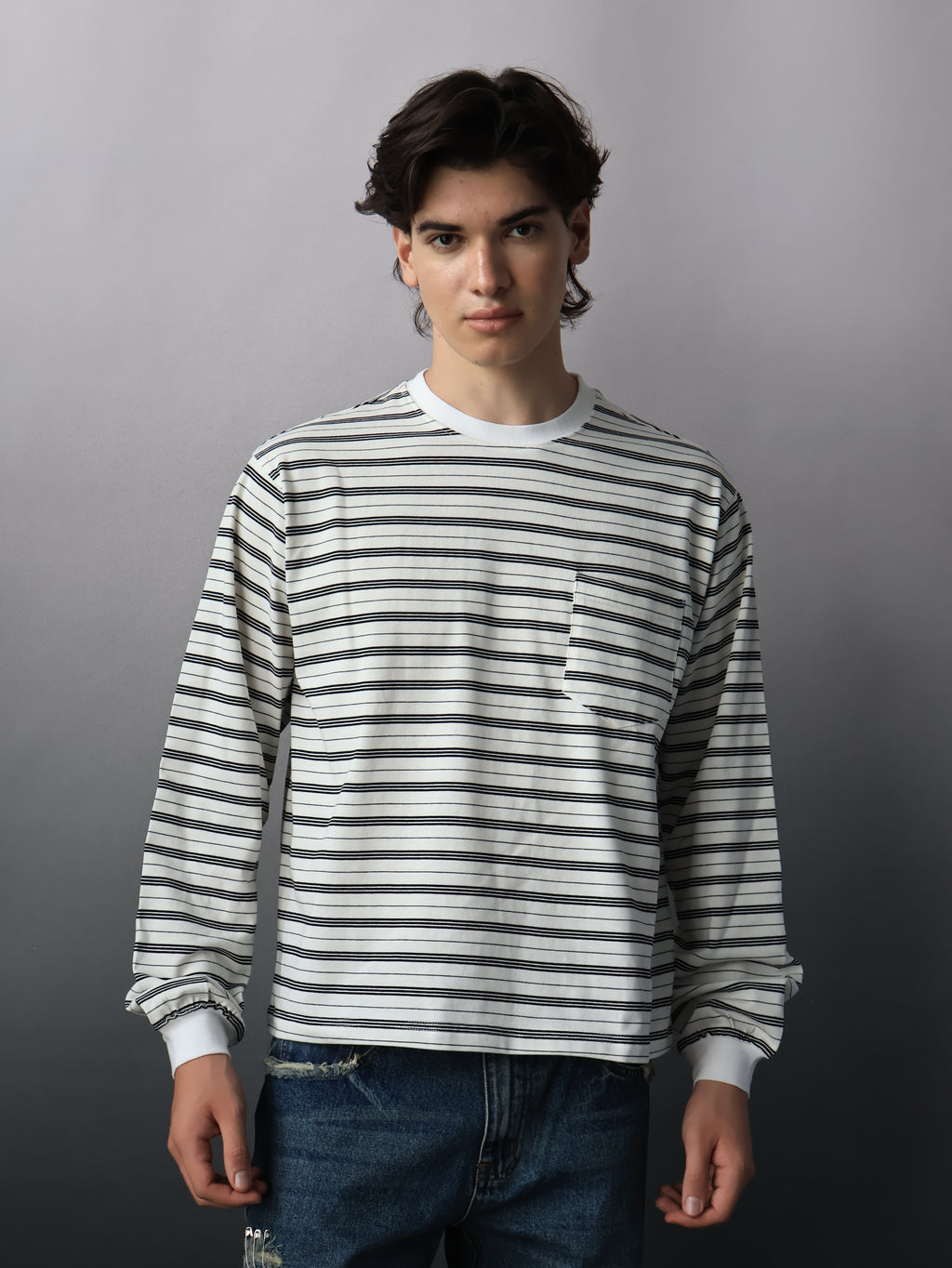 Fyredwrld Striped Long Sleeve White