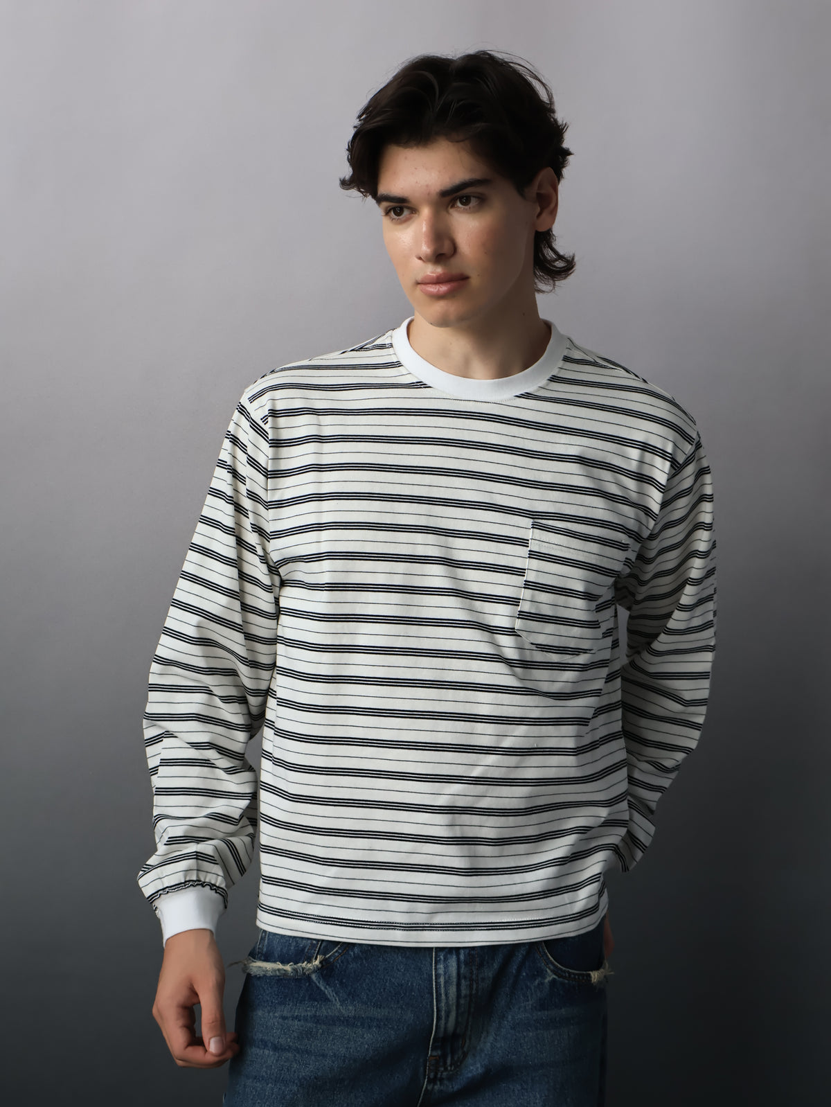 Fyredwrld Striped Long Sleeve White