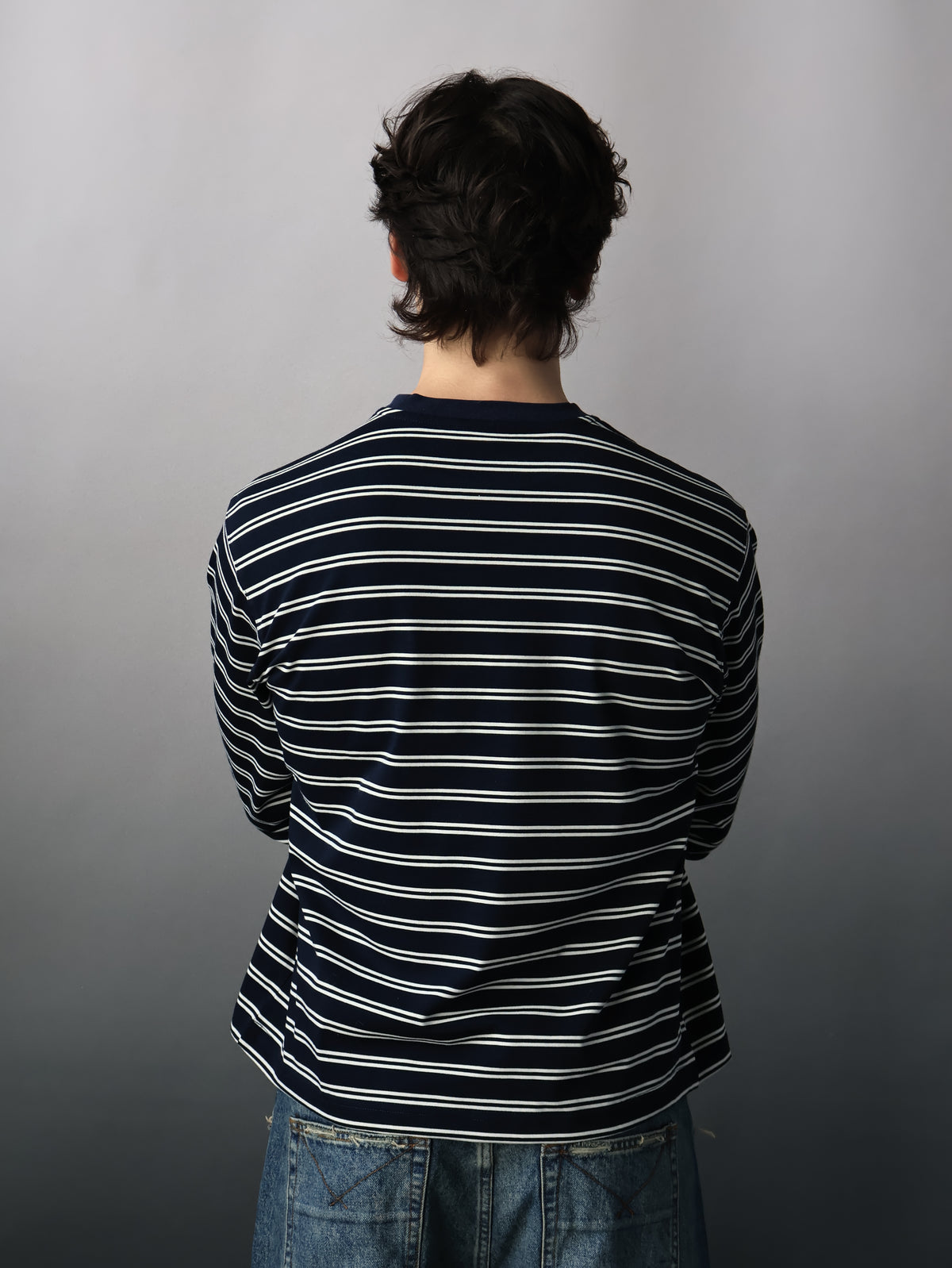 Fyredwrld Striped Long Sleeve navy