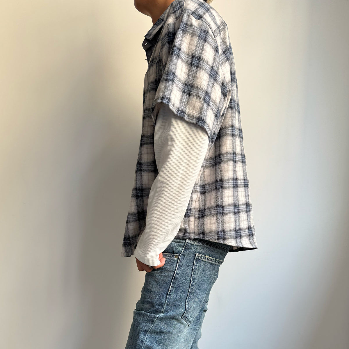 Fyredwrld Plaid shirt faux-layered