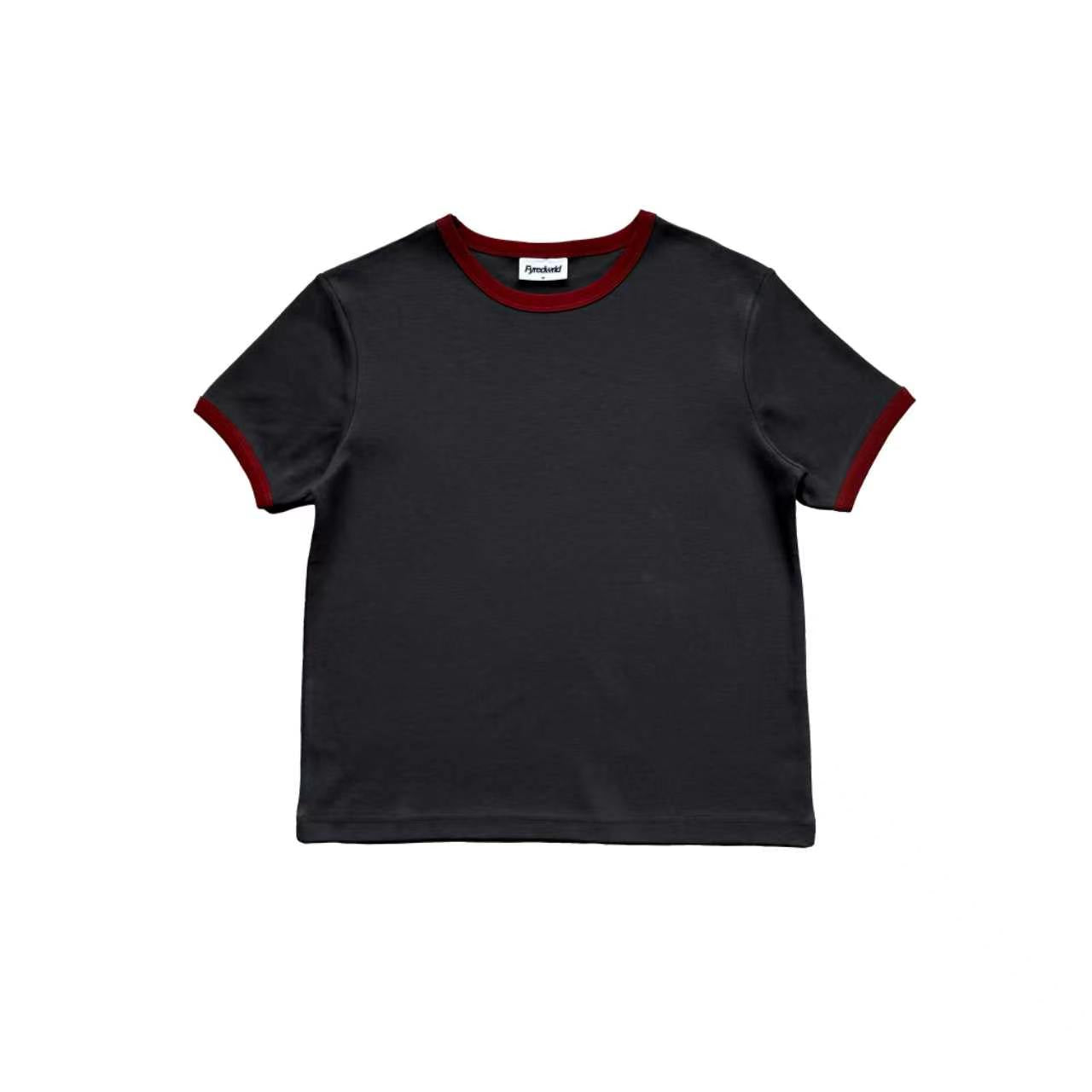 Fyredwrld ringer tees black/red