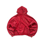 Fyredwrld "watch-peeker"zip-up hoodie V2 red