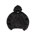 Fyredwrld "watch-peeker"zip-up hoodie V2 black