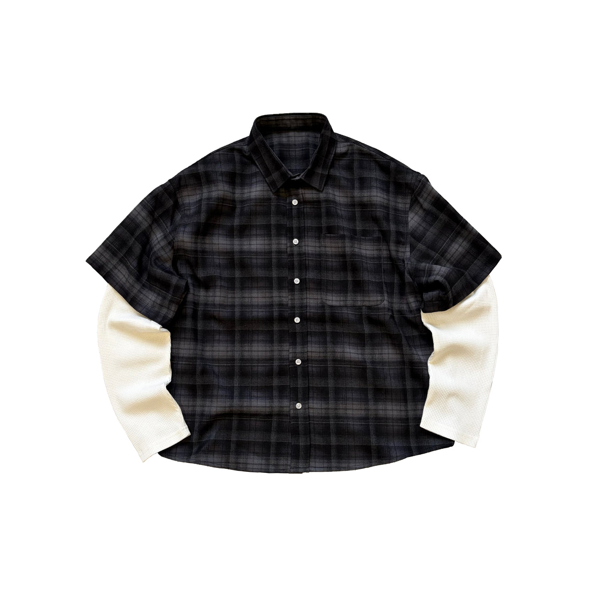 Fyredwrld Plaid shirt faux-layered