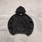 Fyredwrld "watch-peeker"zip-up hoodie V2