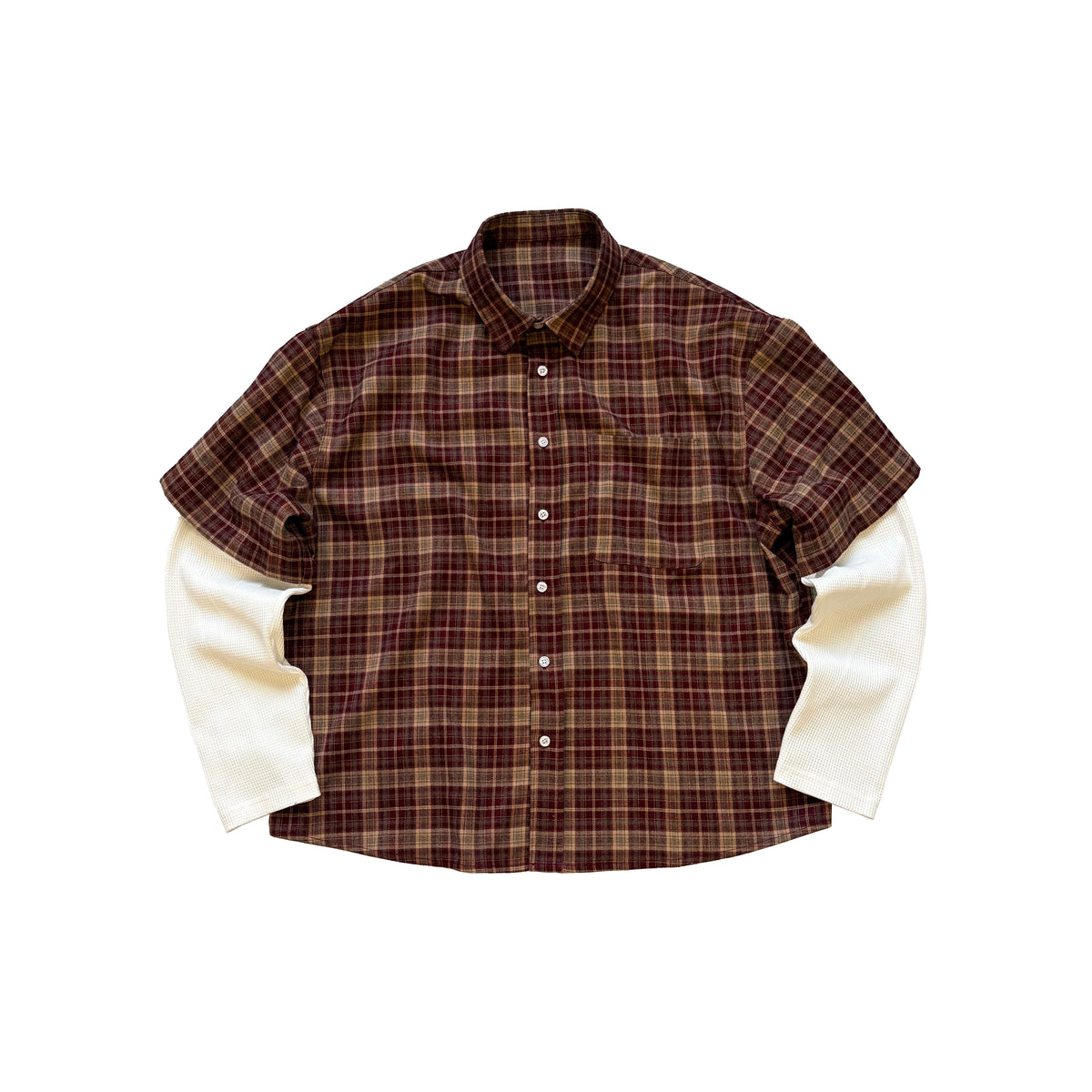 Fyredwrld Plaid shirt faux-layered
