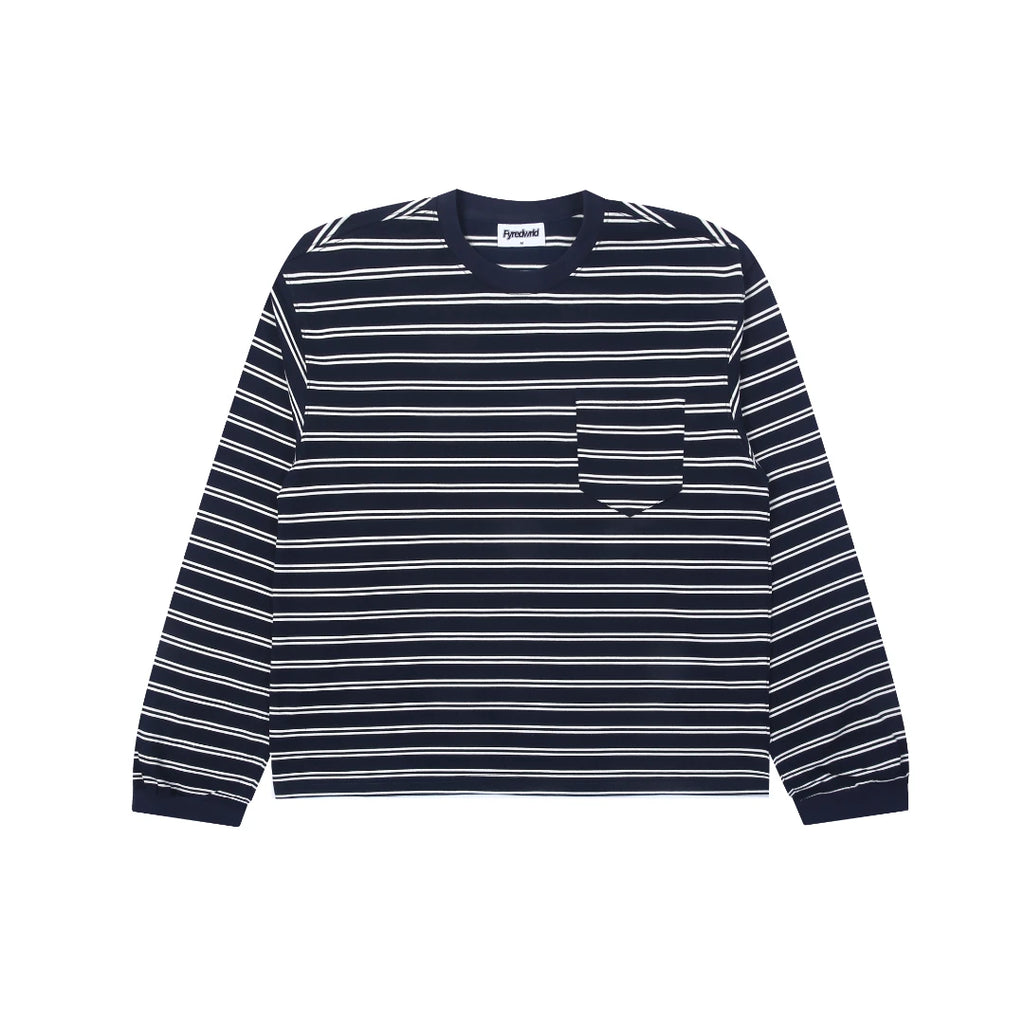 Fyredwrld Striped Long Sleeve navy