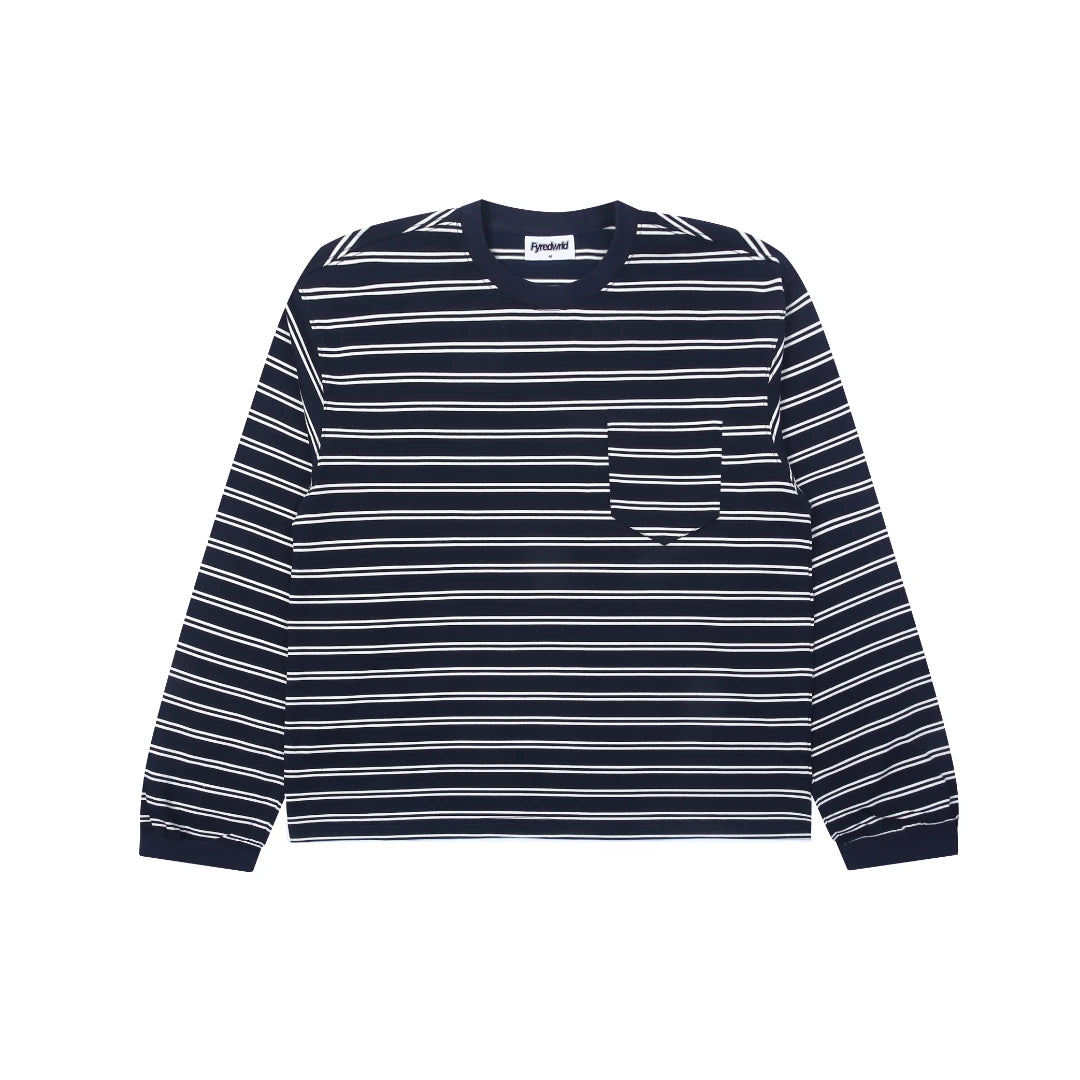 Fyredwrld Striped Long Sleeve navy