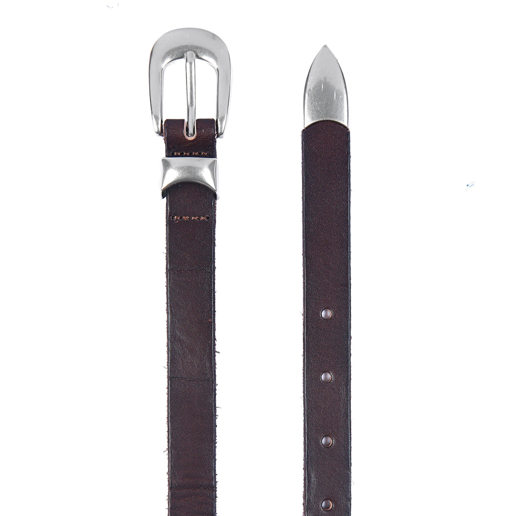 Fyredwrld Thin Leather Belt Brown
