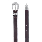 Fyredwrld Thin Leather Belt Brown