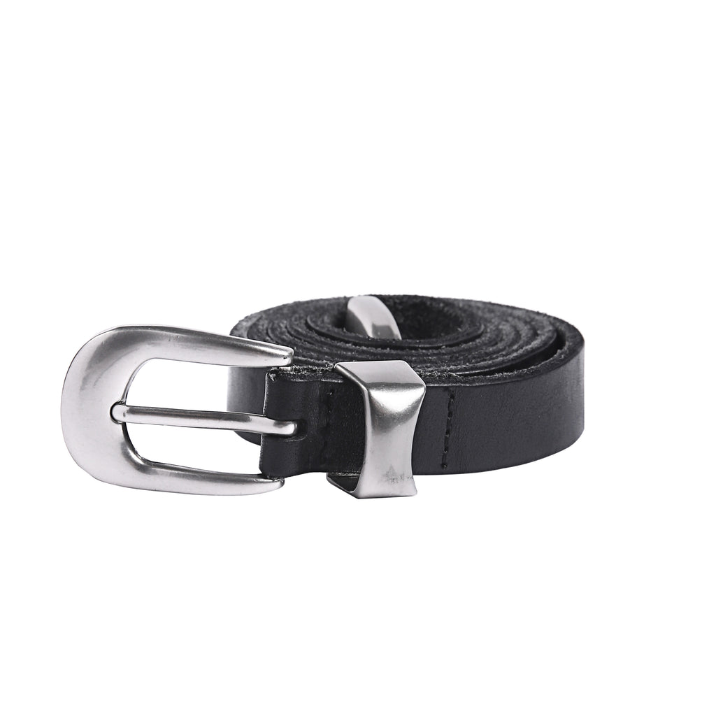 Fyredwrld Thin Leather Belt balck