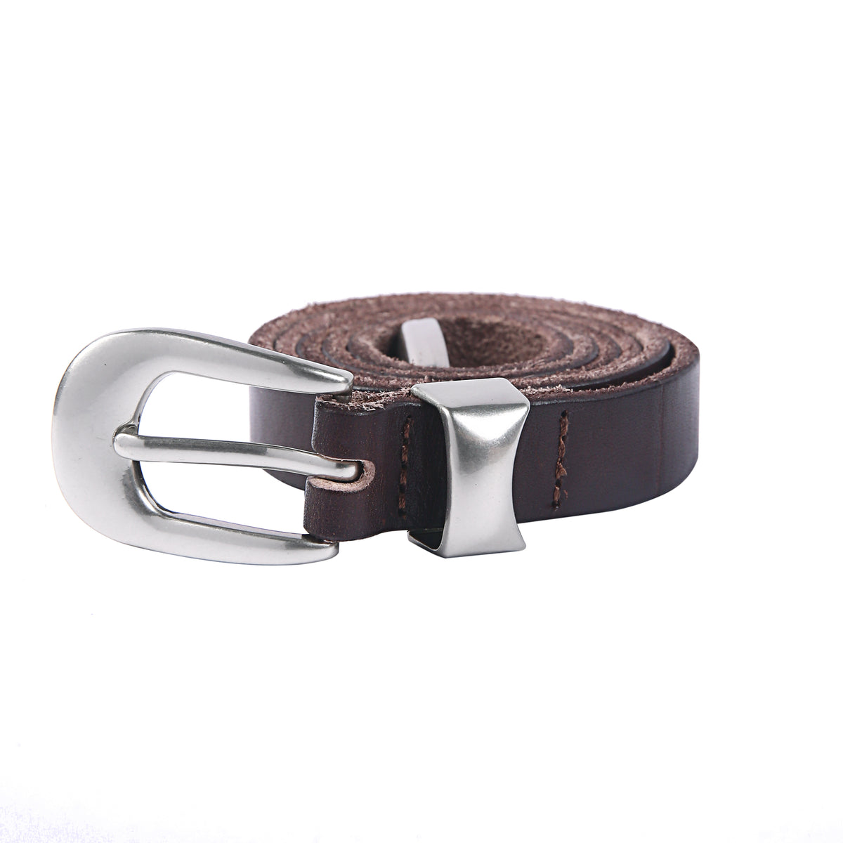 Fyredwrld Thin Leather Belt Brown