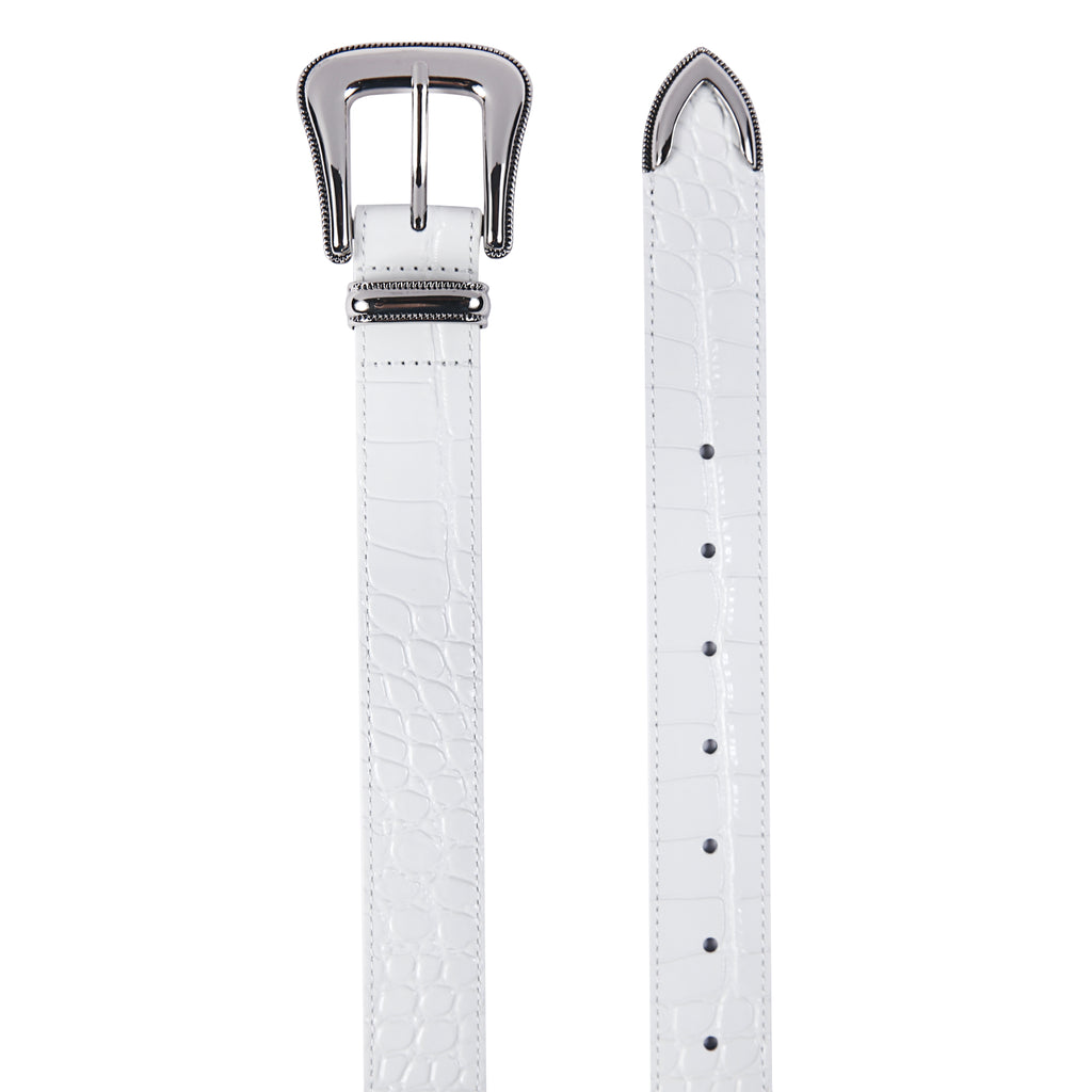 Fyredwrld White Crocodile Belt
