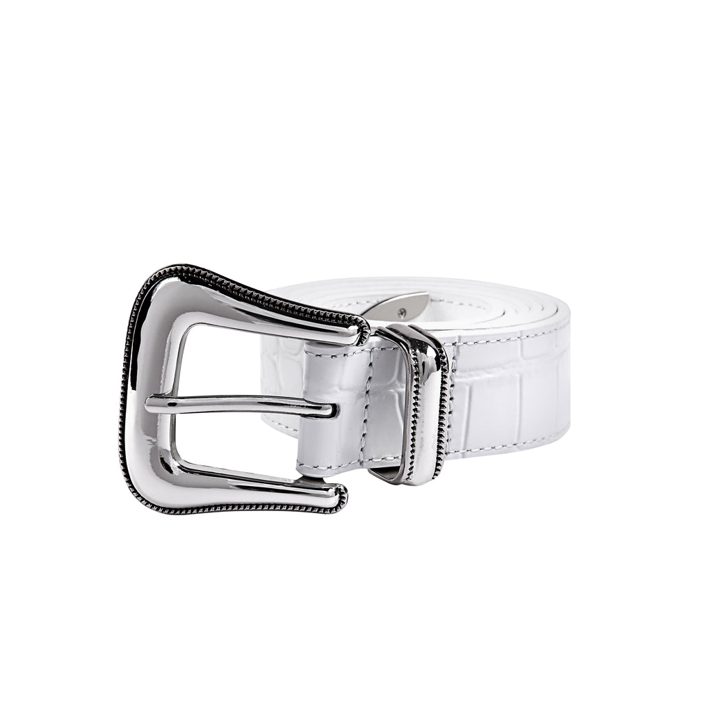 Fyredwrld White Crocodile Belt