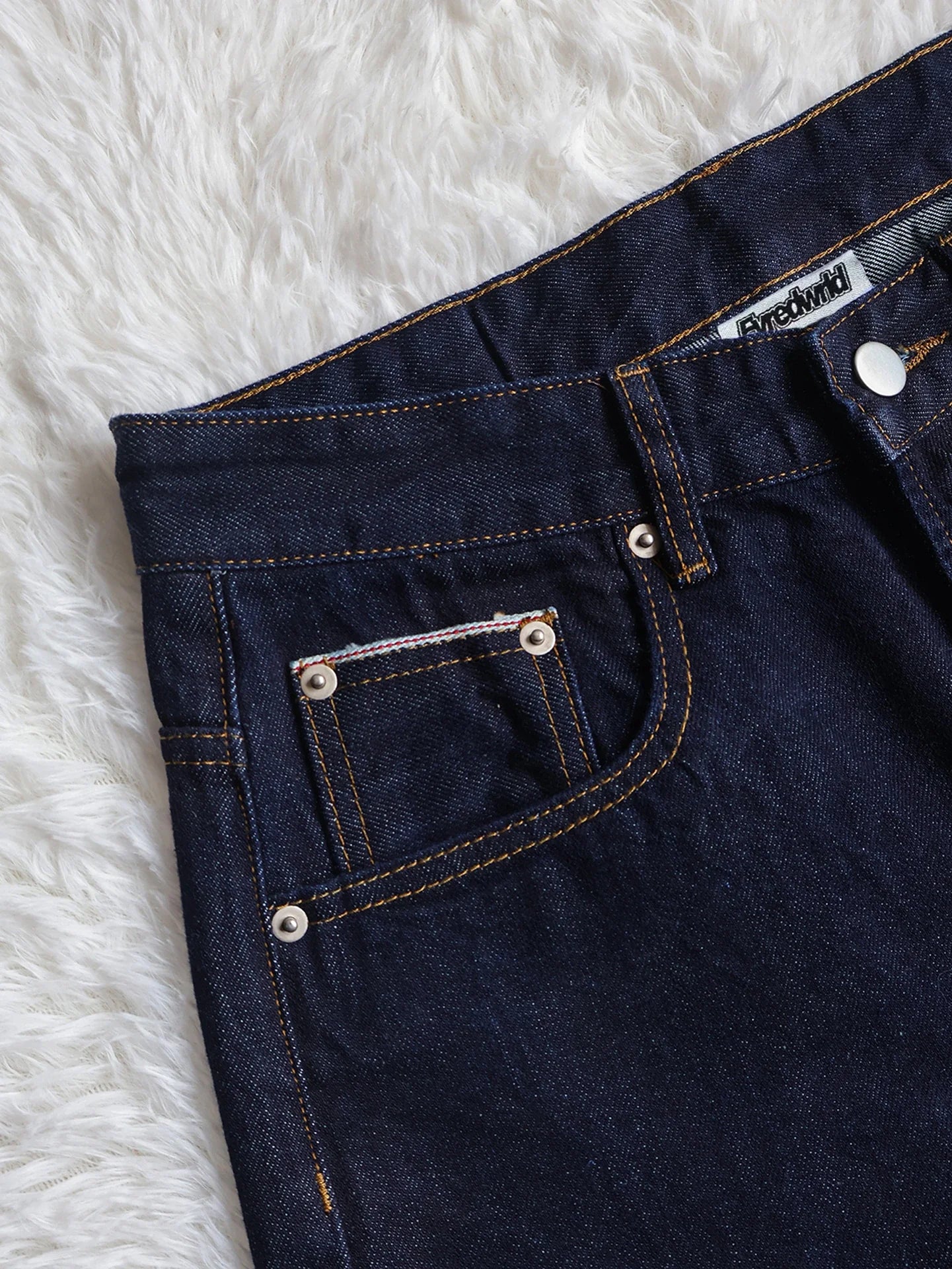 Fyredwrld navy japanese selvedge denim