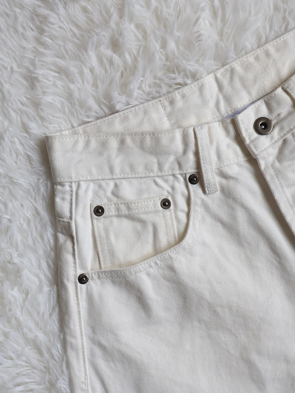 Fyredwrld Cream selvedge denim jeans