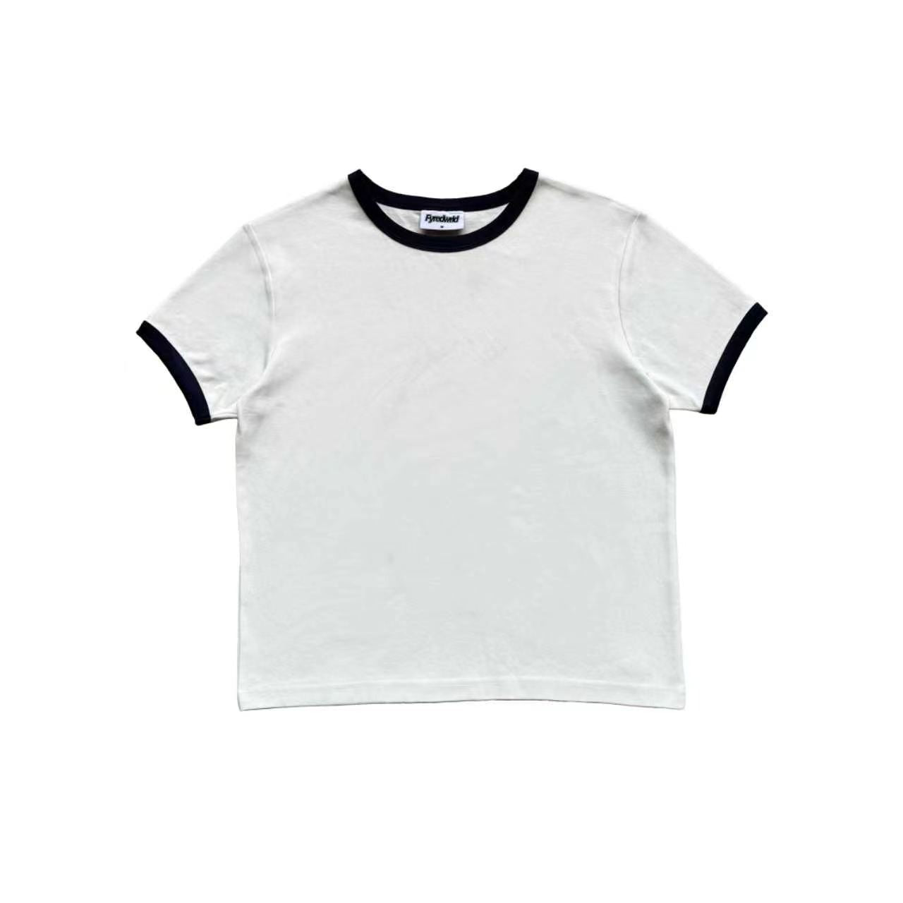 Fyredwrld ringer tees white/navy